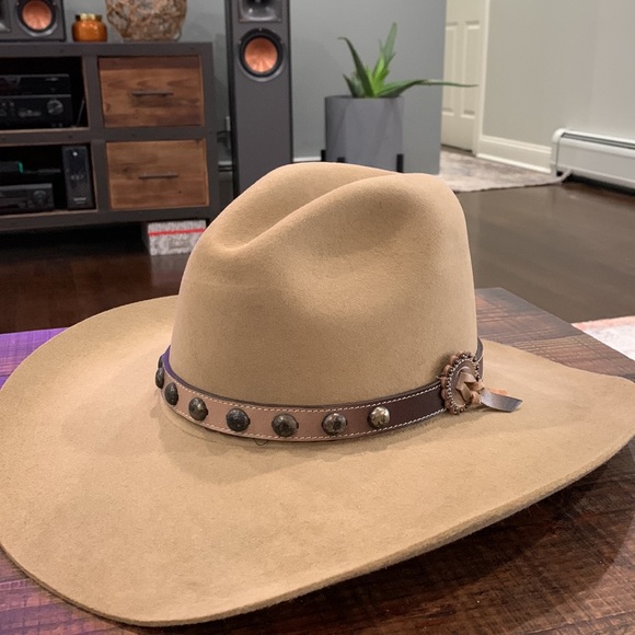 NEW STETSON MEN'S 4X BROKEN BOW BUFFALO FELT COWBOY HAT - Picture 3 of 8